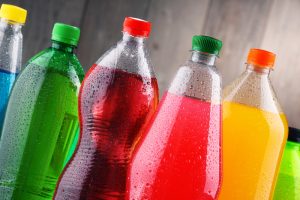 Various forms of sodas and juices